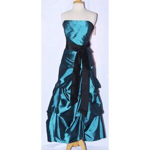 Cindy Collection #1061 Two Piece Taffeta Prom or Ball Gown-Size XL-TEAL-NWT